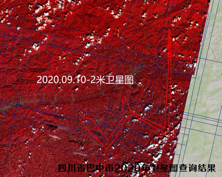 四川省巴中市南江县2020年卫星图查询结果