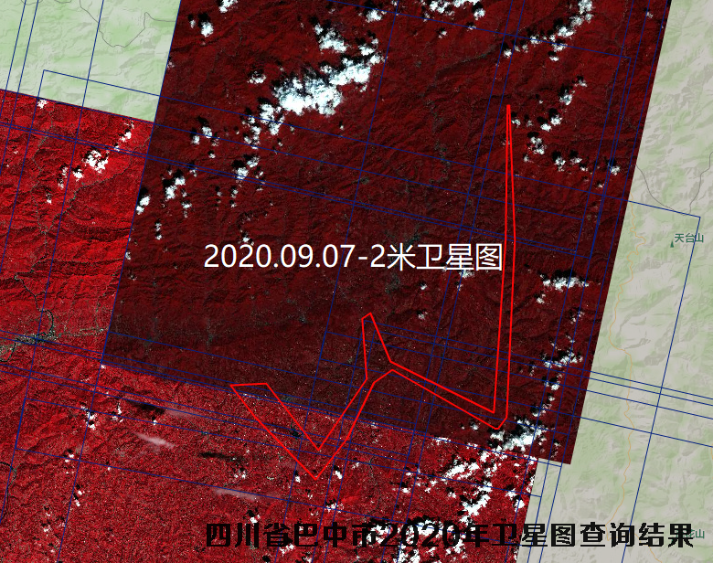 四川省巴中市南江县2020年卫星图查询结果