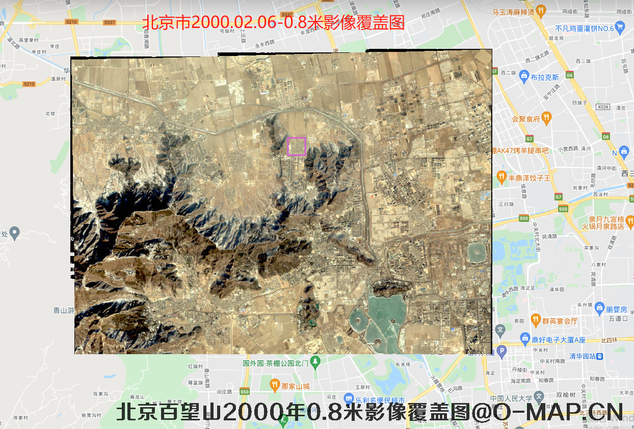 北京百望山2000年0.8米影像图