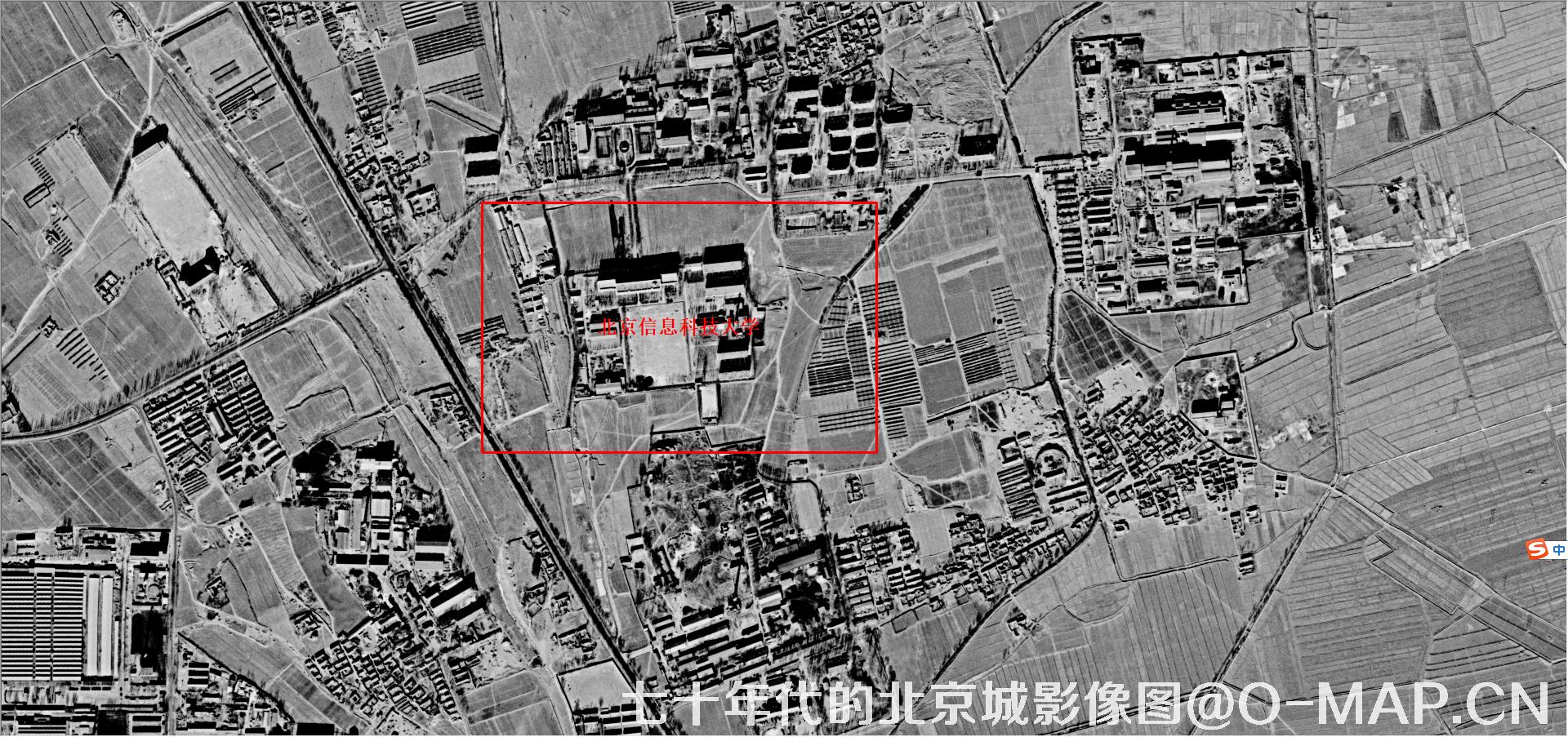 七十年代的北京信息科技大学卫星历史影像图片
