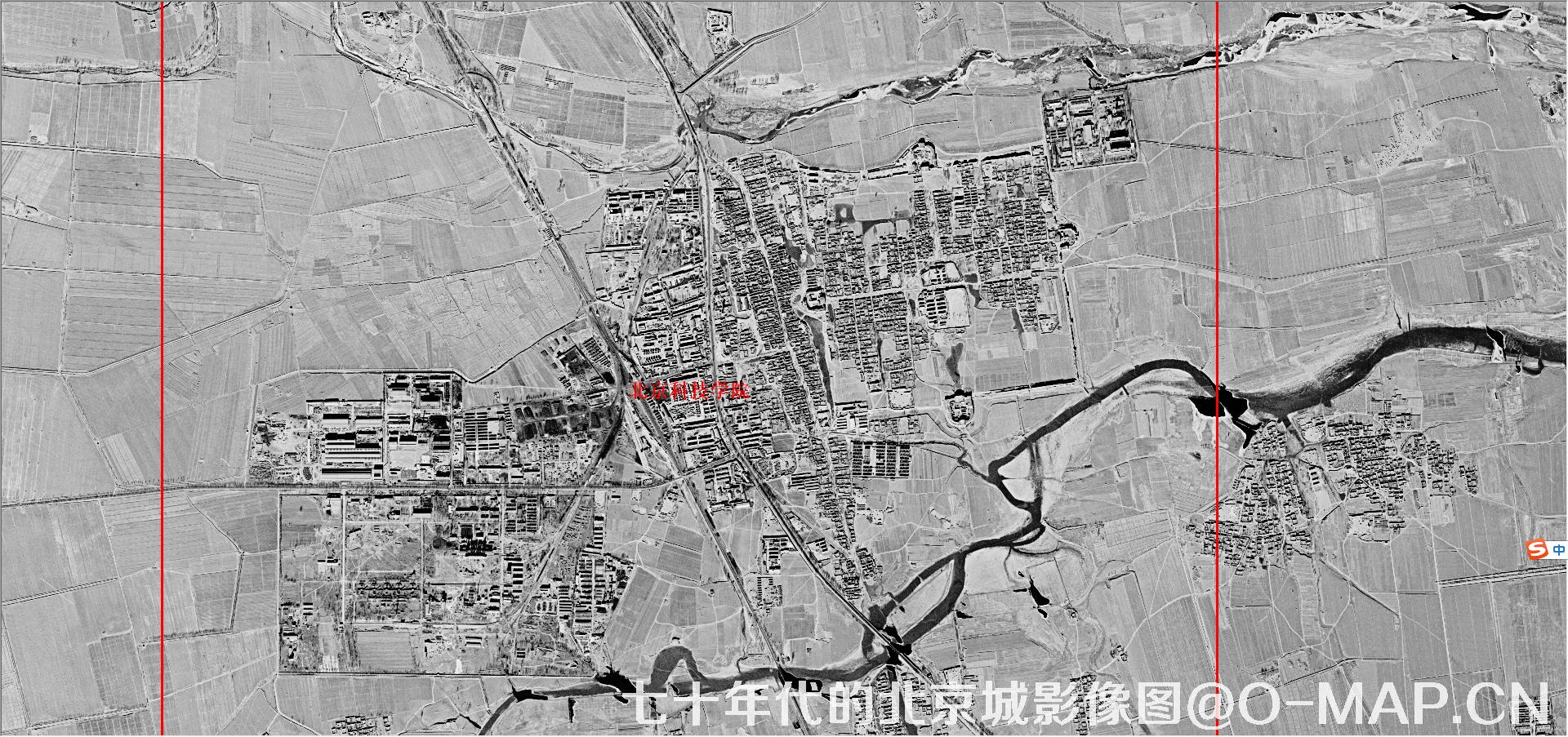 七十年代的北京科技学院卫星历史影像图片
