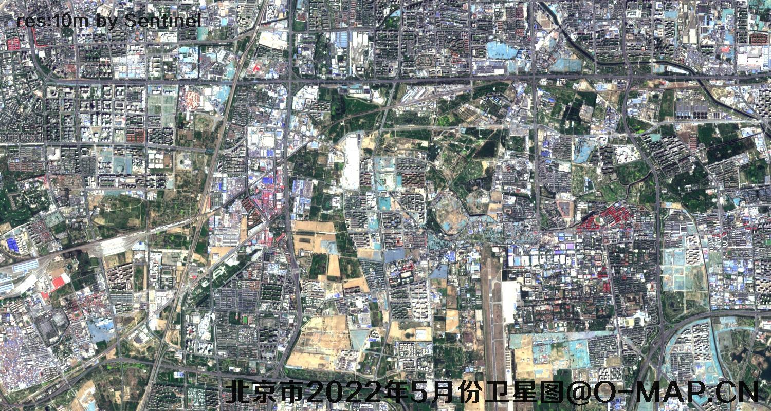 北京市2022年5月份最新卫星图