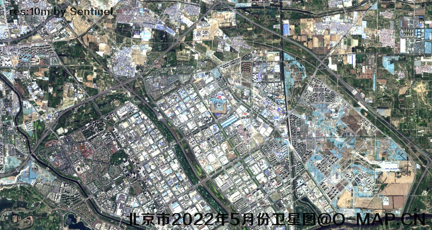 北京市2022年5月份最新卫星图