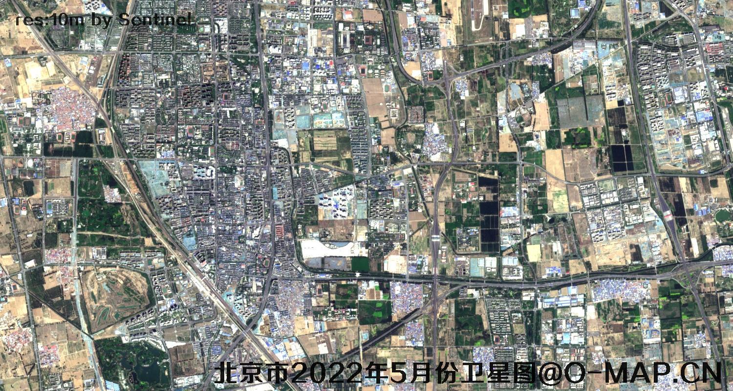 北京市2022年5月份最新卫星图