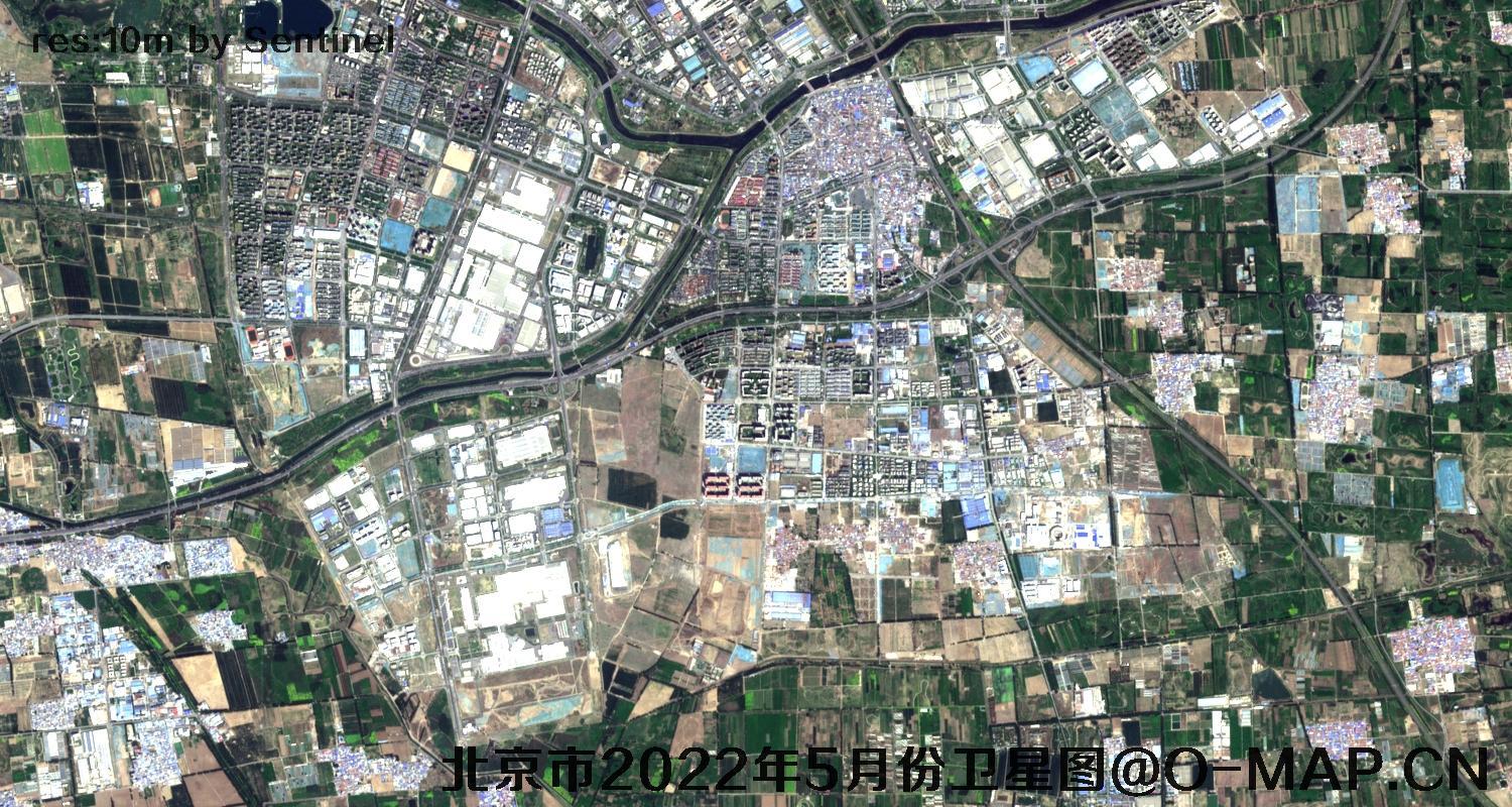 北京市2022年5月份最新卫星图