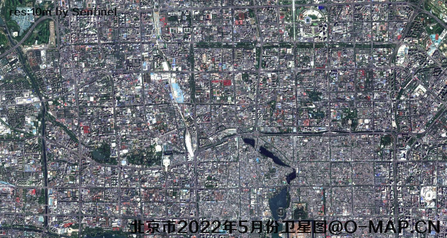 北京市2022年5月份最新卫星图