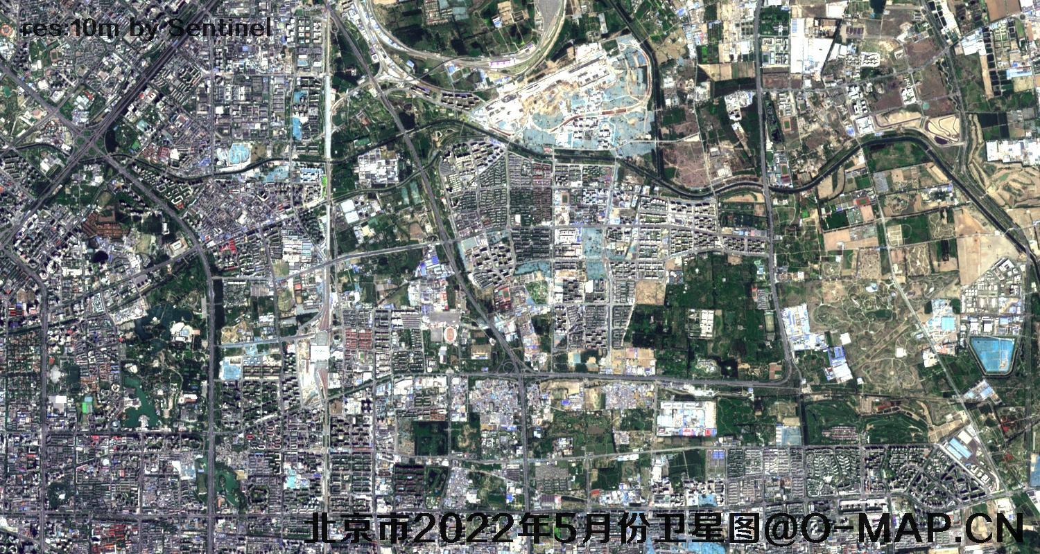 北京市2022年5月份最新卫星图
