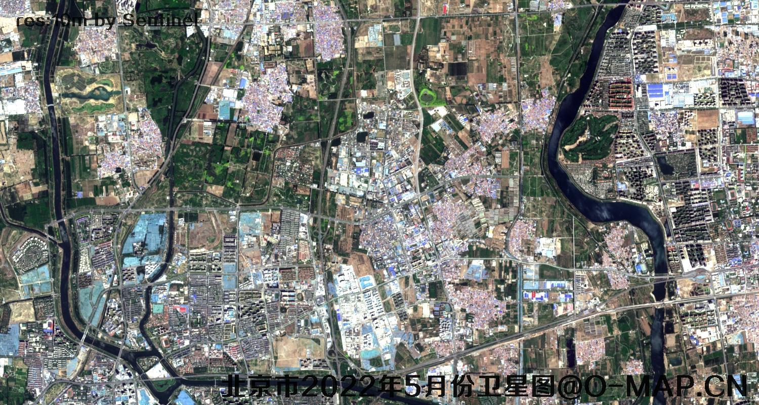 北京市2022年5月份最新卫星图