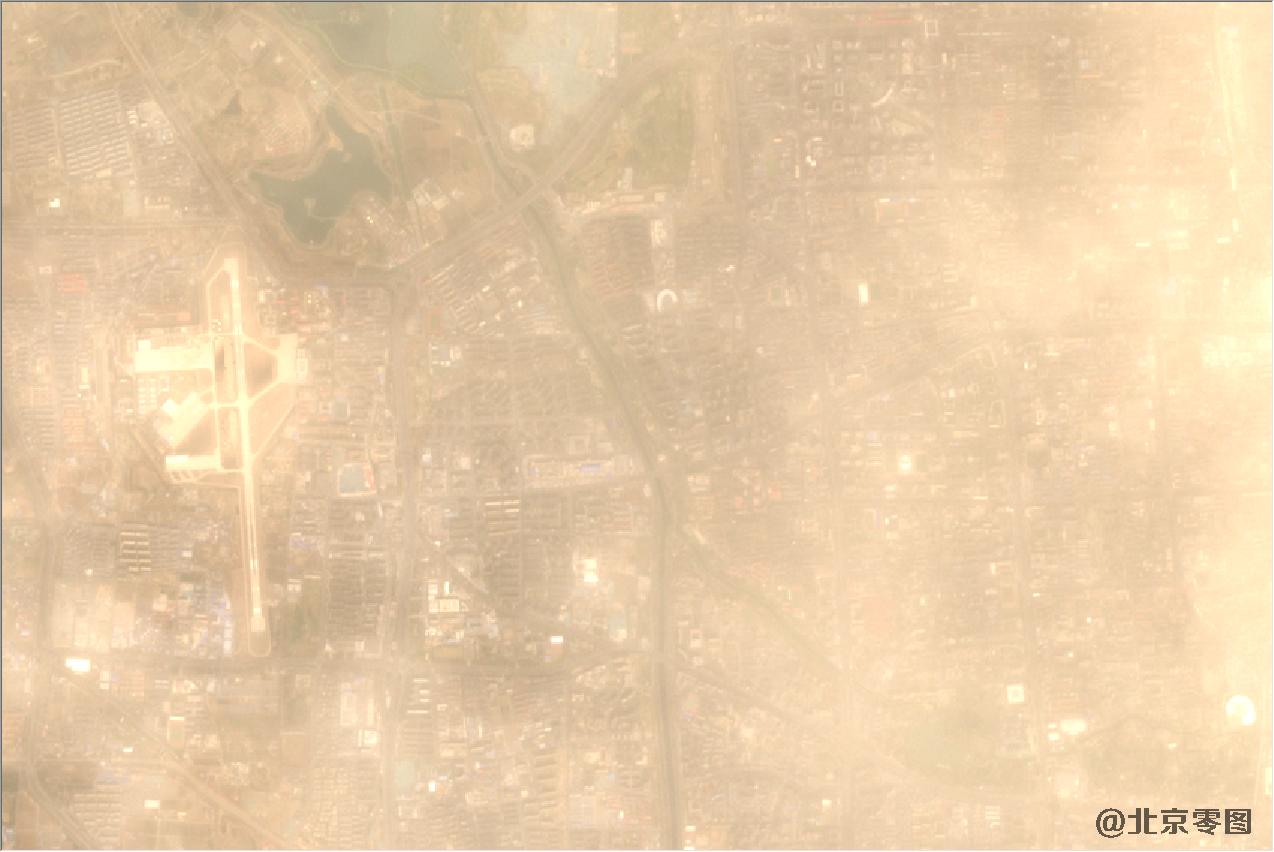 北京市3月28日特大沙尘暴卫星图