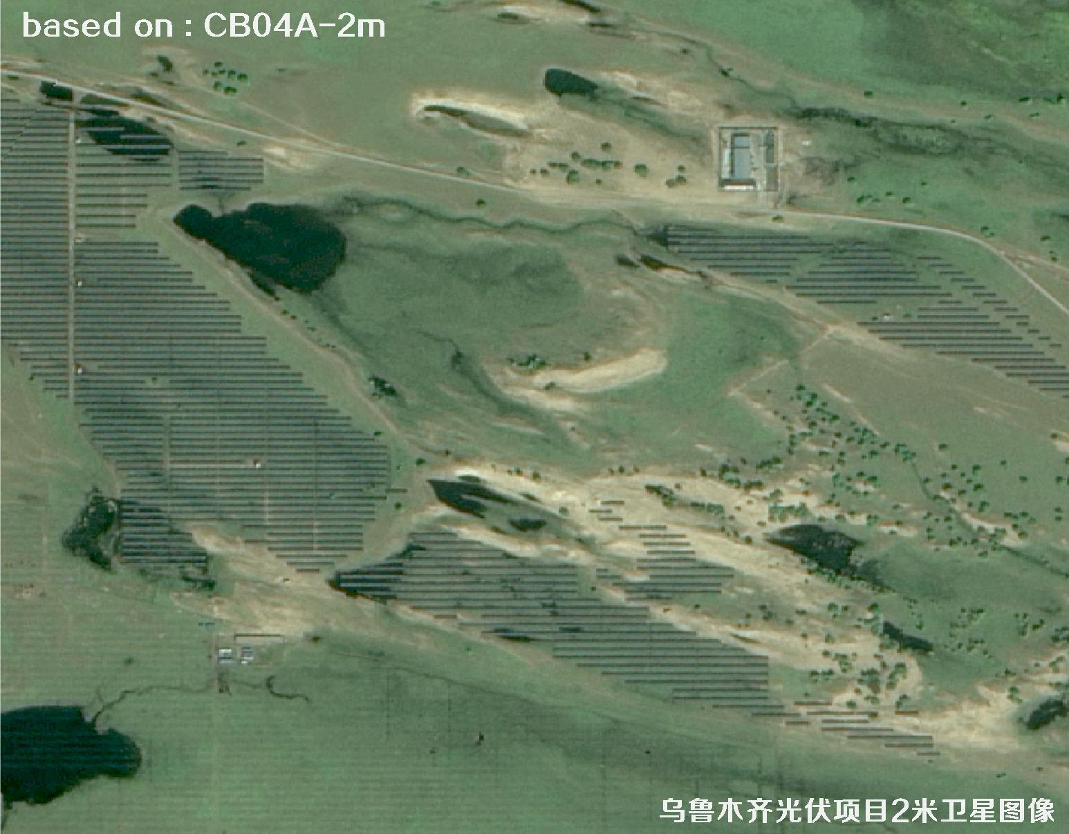 CB04A卫星2025年拍摄的乌鲁木齐光伏项目2米分辨率影像图