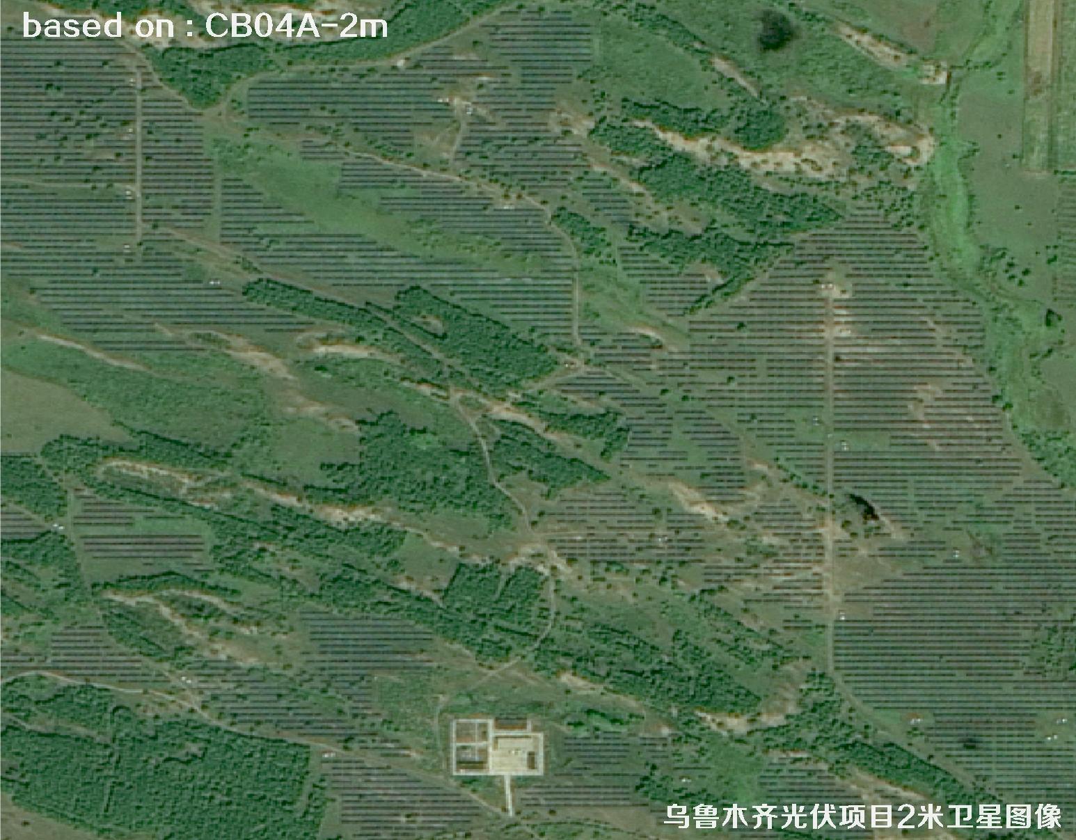CB04A卫星2025年拍摄的乌鲁木齐光伏项目2米分辨率影像图