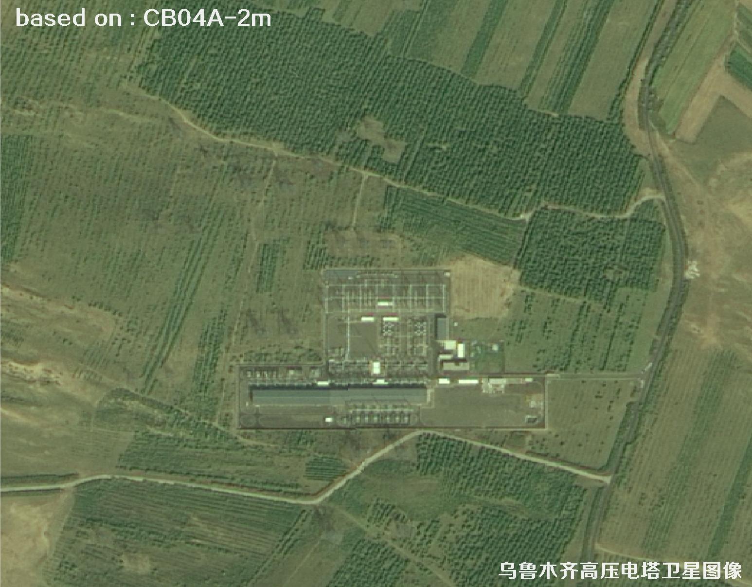 CB04A卫星2025年拍摄的乌鲁木齐高压电塔2米卫星图像