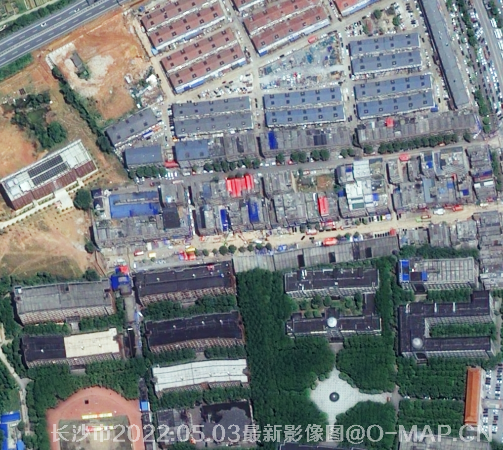 长沙市塌楼事故现场2022年5月份最新影像图