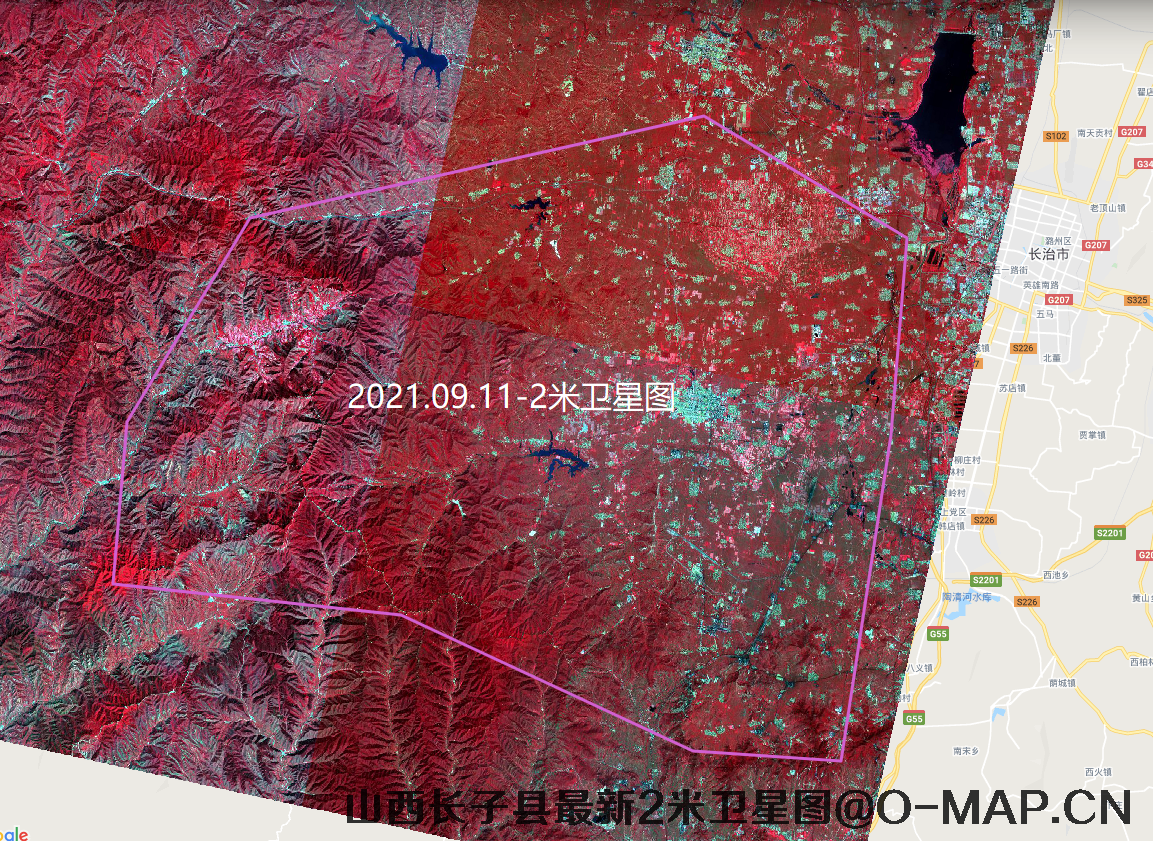 山西长子县最新2米卫星图