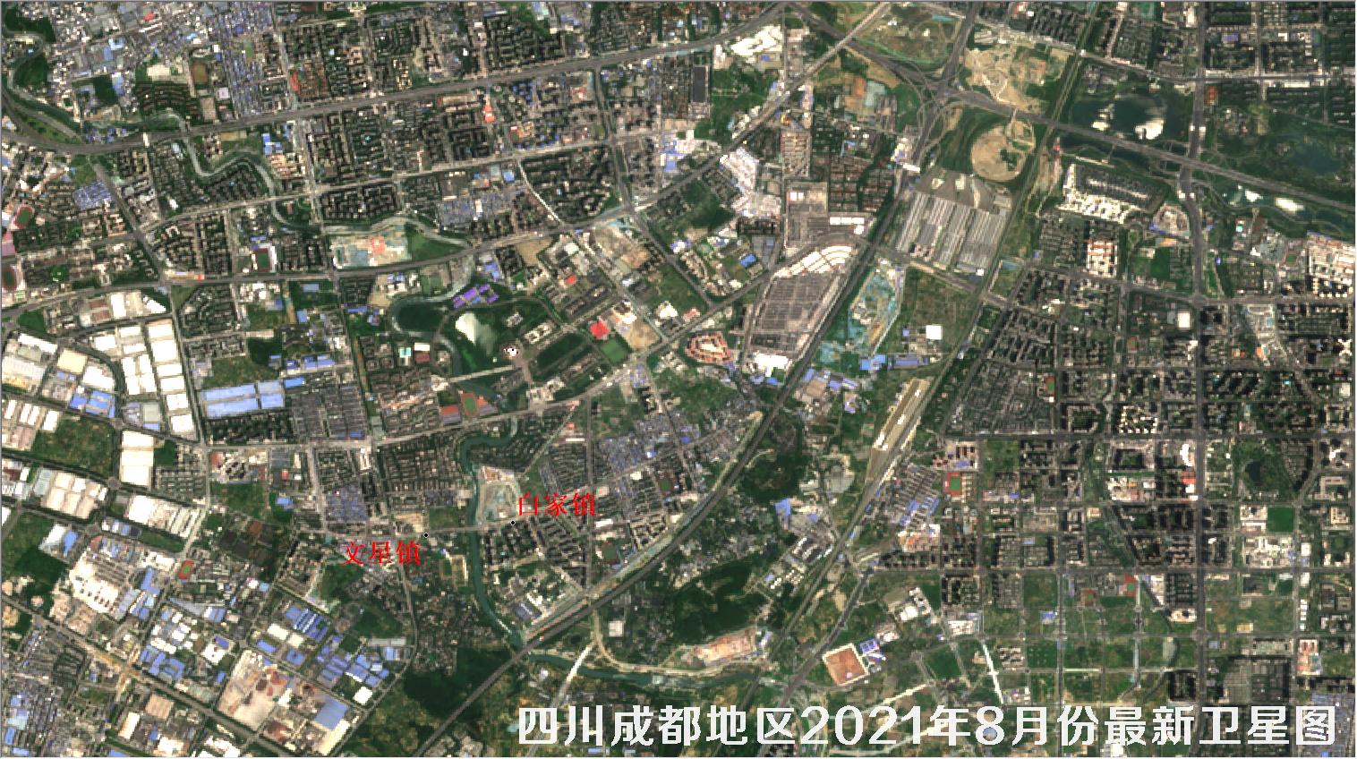 四川省成都地区2021年8月份最新卫星图