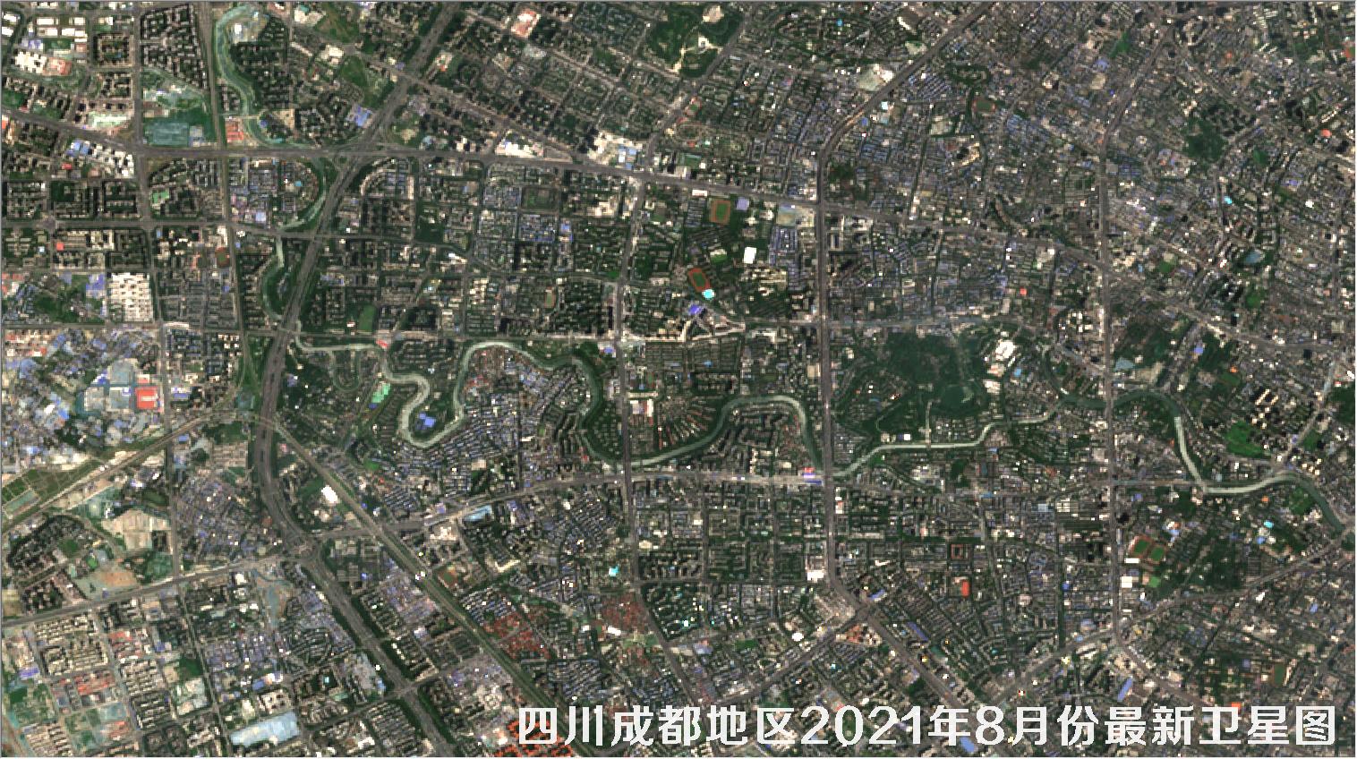 四川省成都地区2021年8月份最新卫星图