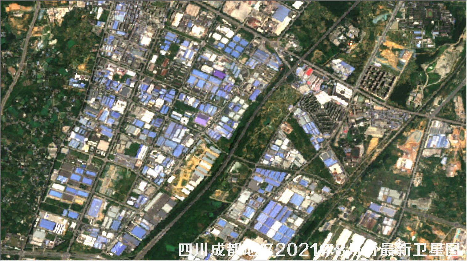 四川省成都地区2021年8月份最新卫星图