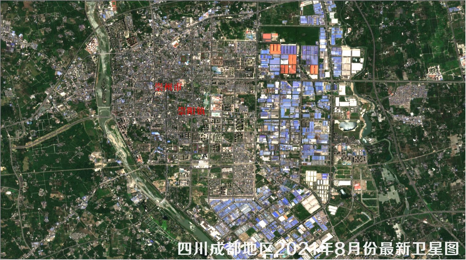 四川省成都地区2021年8月份最新卫星图