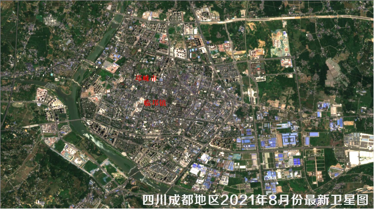 四川省成都地区2021年8月份最新卫星图