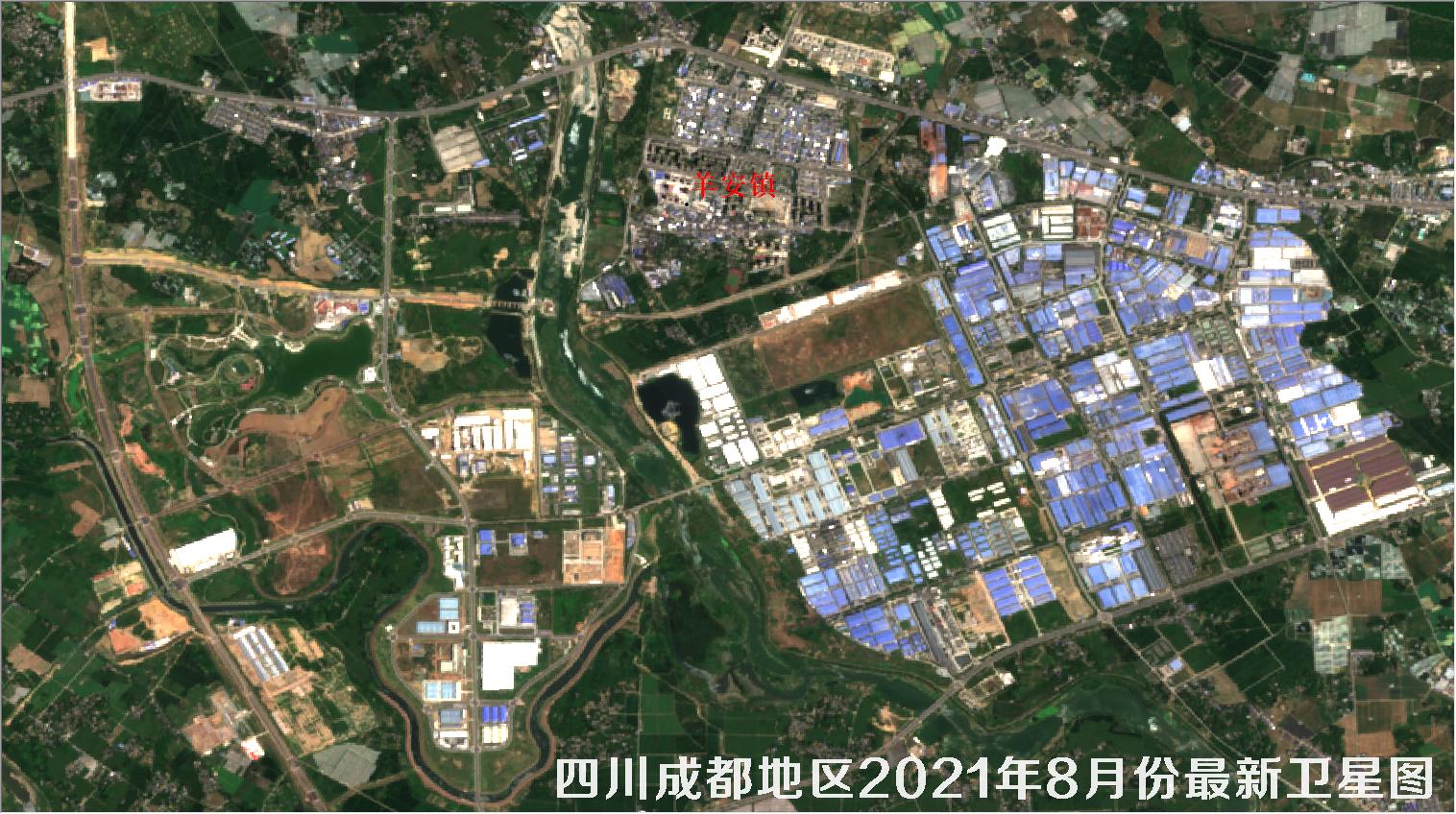 四川省成都地区2021年8月份最新卫星图