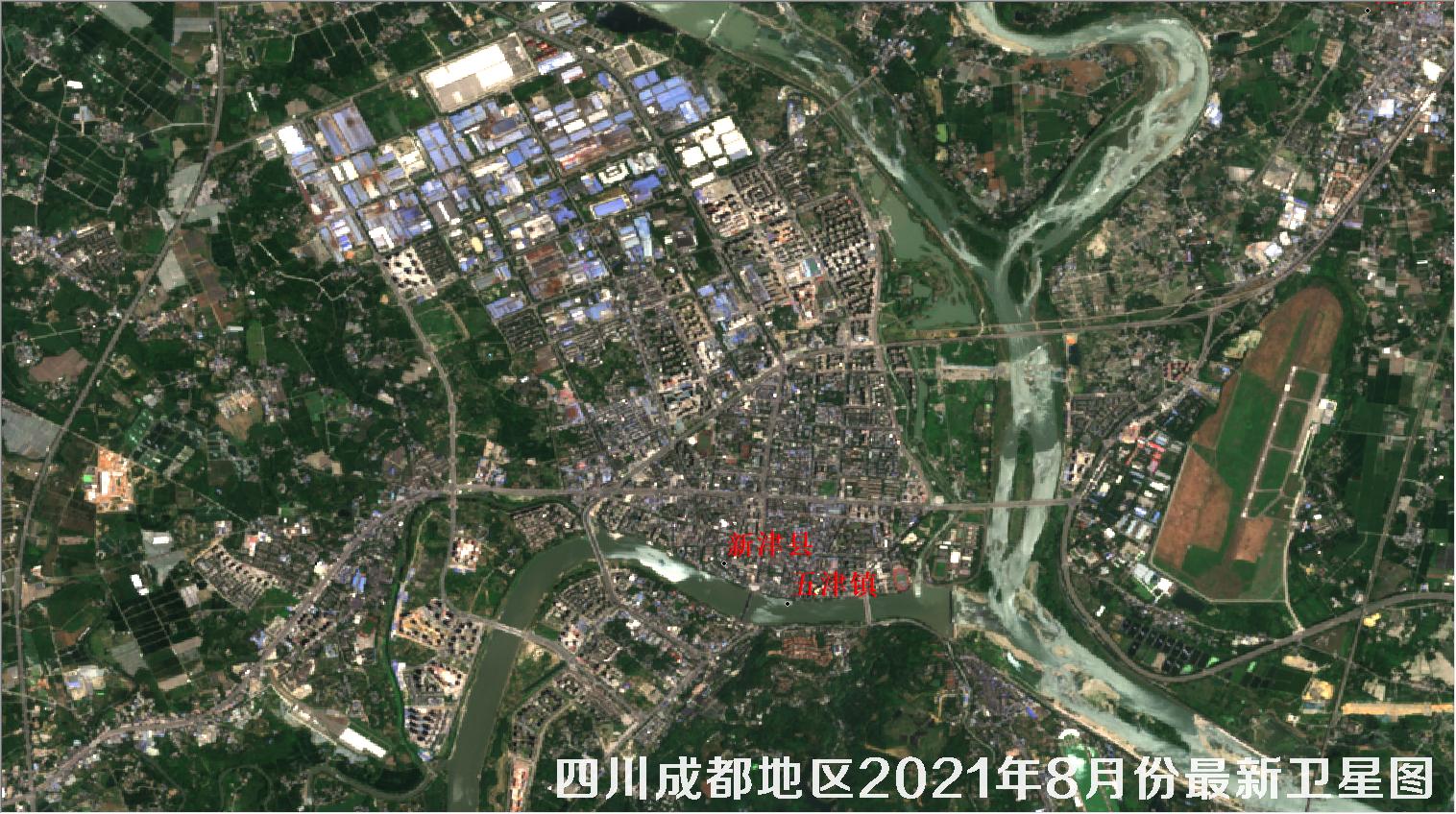 四川省成都地区2021年8月份最新卫星图