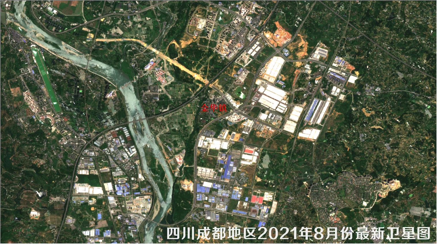 四川省成都地区2021年8月份最新卫星图