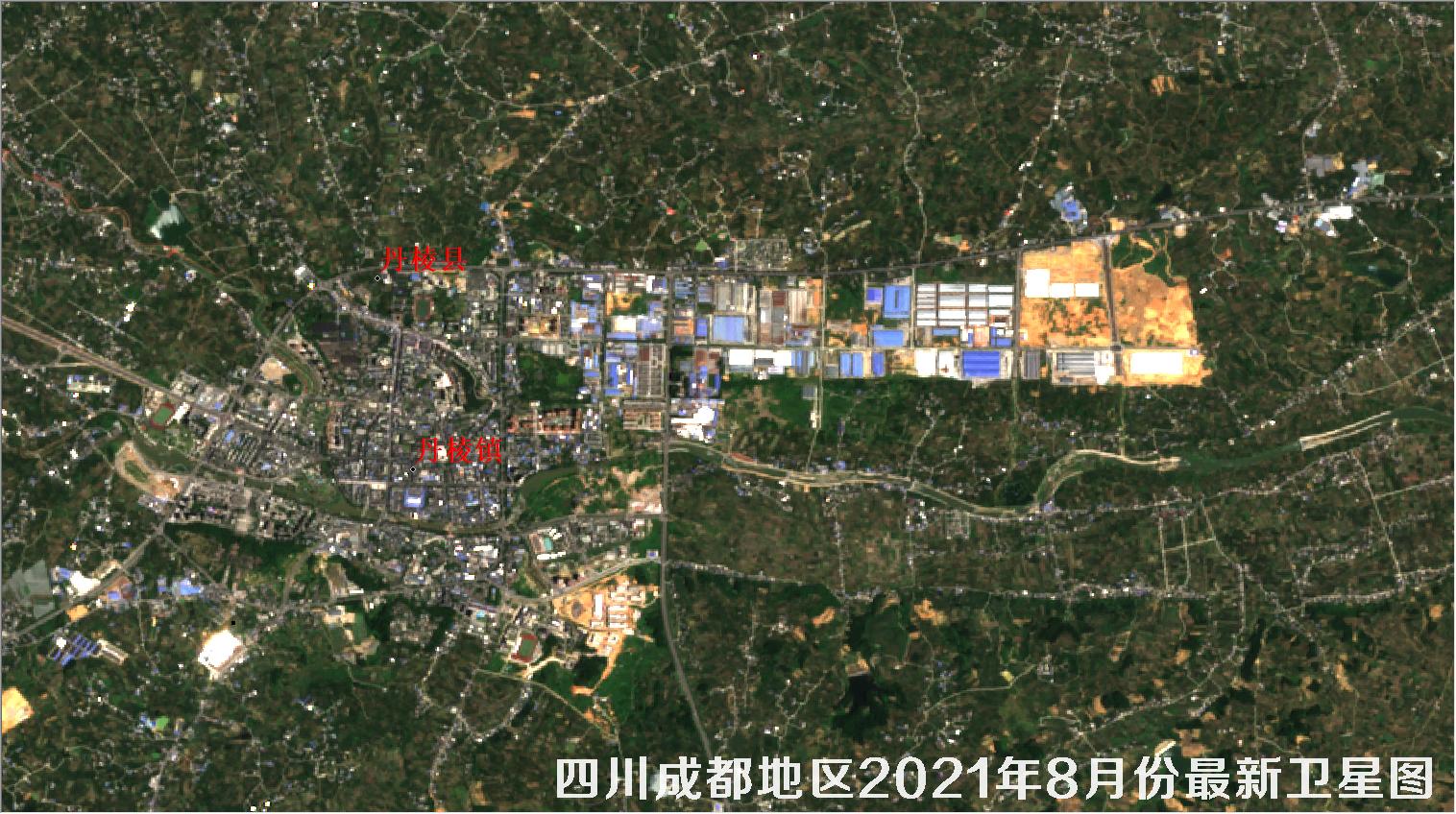 四川省成都地区2021年8月份最新卫星图