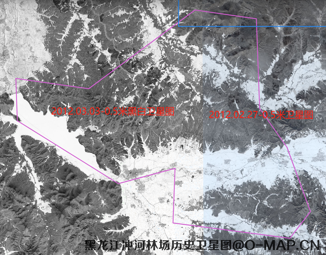 黑龙江冲河林场历史卫星图