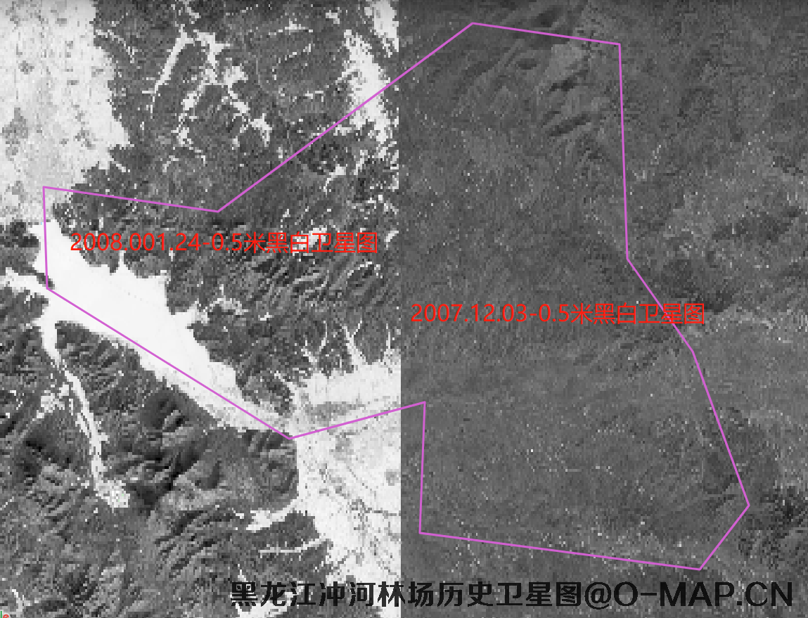 黑龙江冲河林场历史卫星图