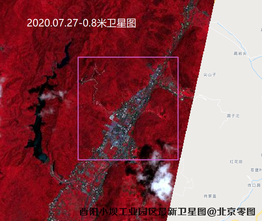 酉阳县小坝工业园区卫星图查询结果