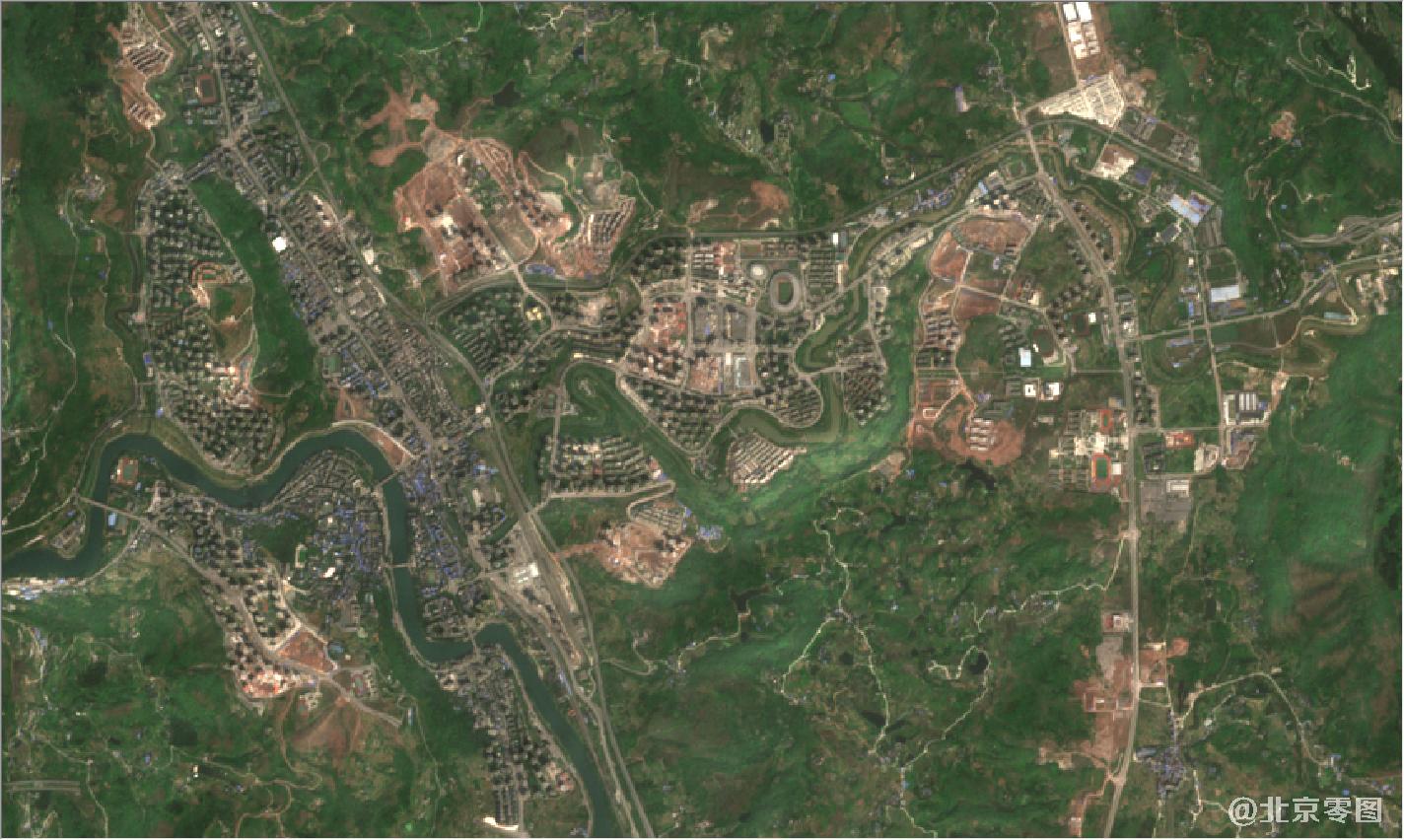 重庆市2021年3月份卫星地图