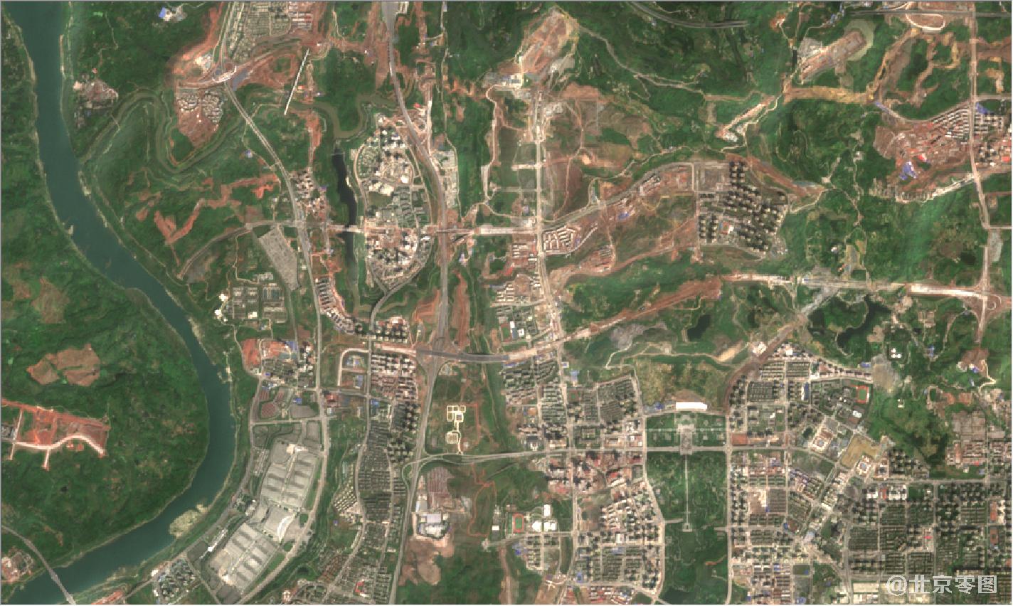 重庆市2021年3月份卫星地图