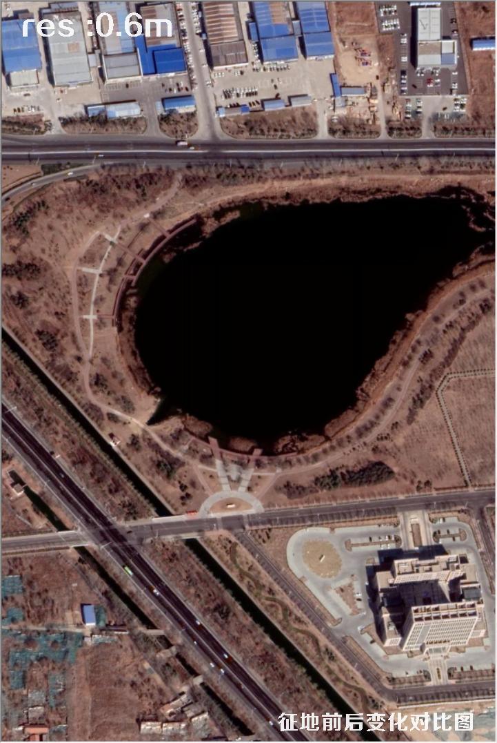 滨州市房屋拆迁前后卫星影像变化对比图