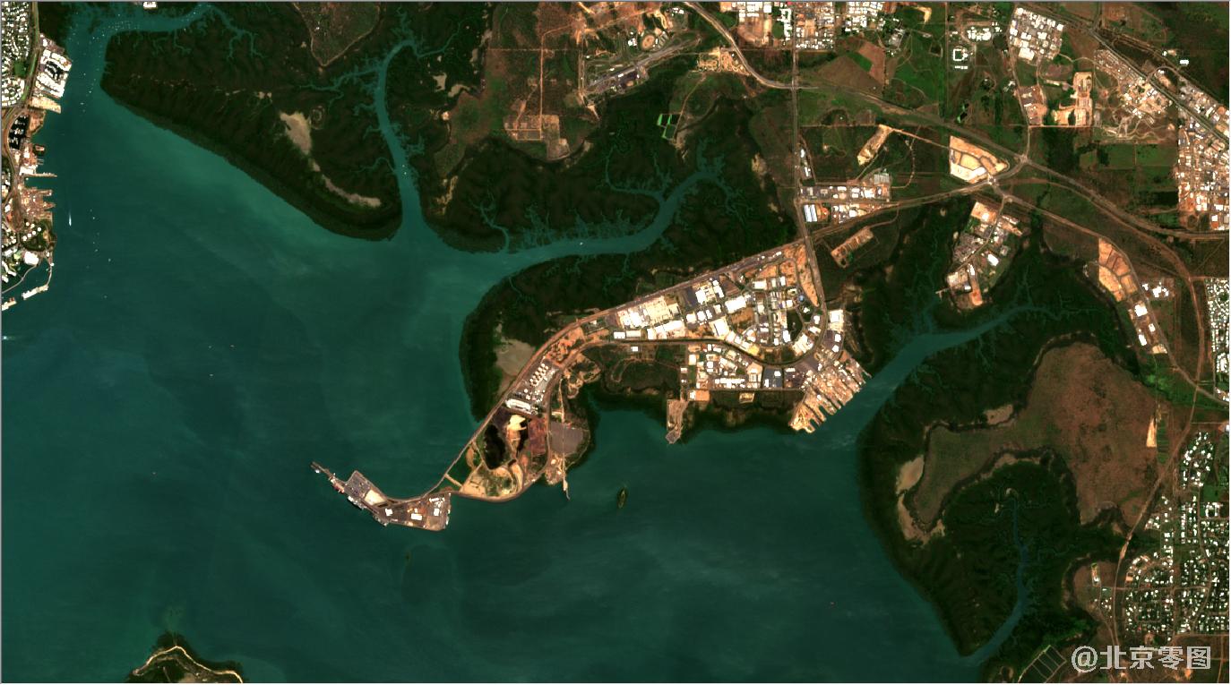 澳大利亚达尔文港2021年最新卫星图