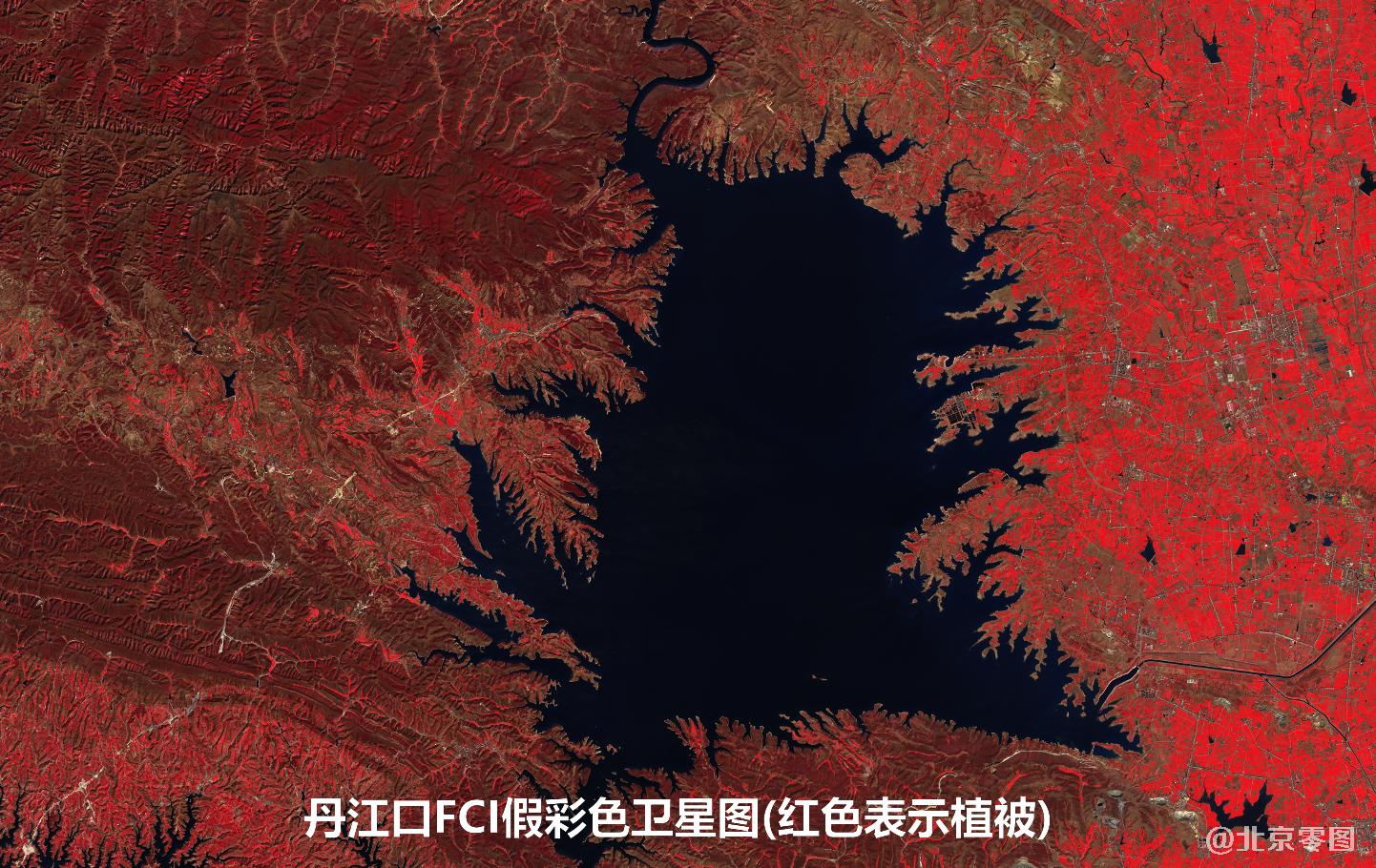 丹江口水库多光谱数据-FCI假彩色影像图