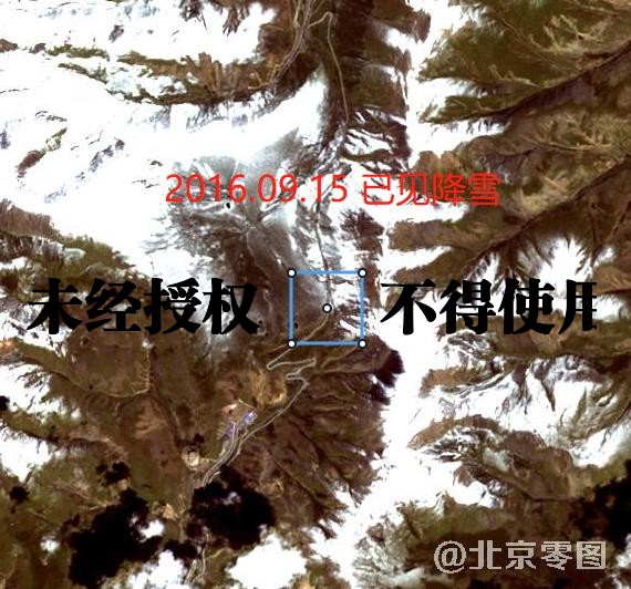 鄂拉山2016年初次降雪判定卫星影像图-已见降雪