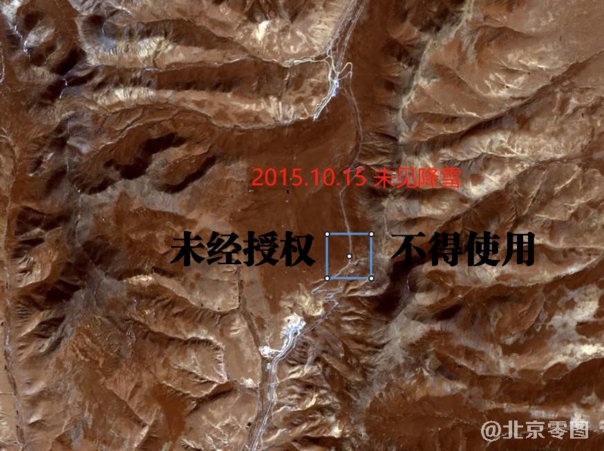 鄂拉山2015年初次降雪判定卫星影像图-未见降雪