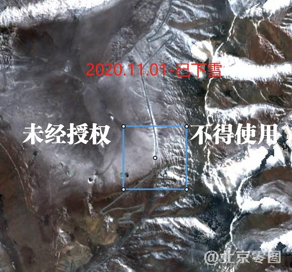 鄂拉山2020年初次降雪判定卫星影像图-已见降雪