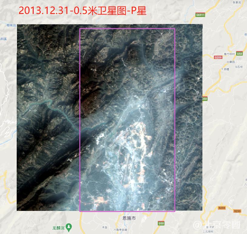 恩施市花绒寄甲样地2013年历史卫星图