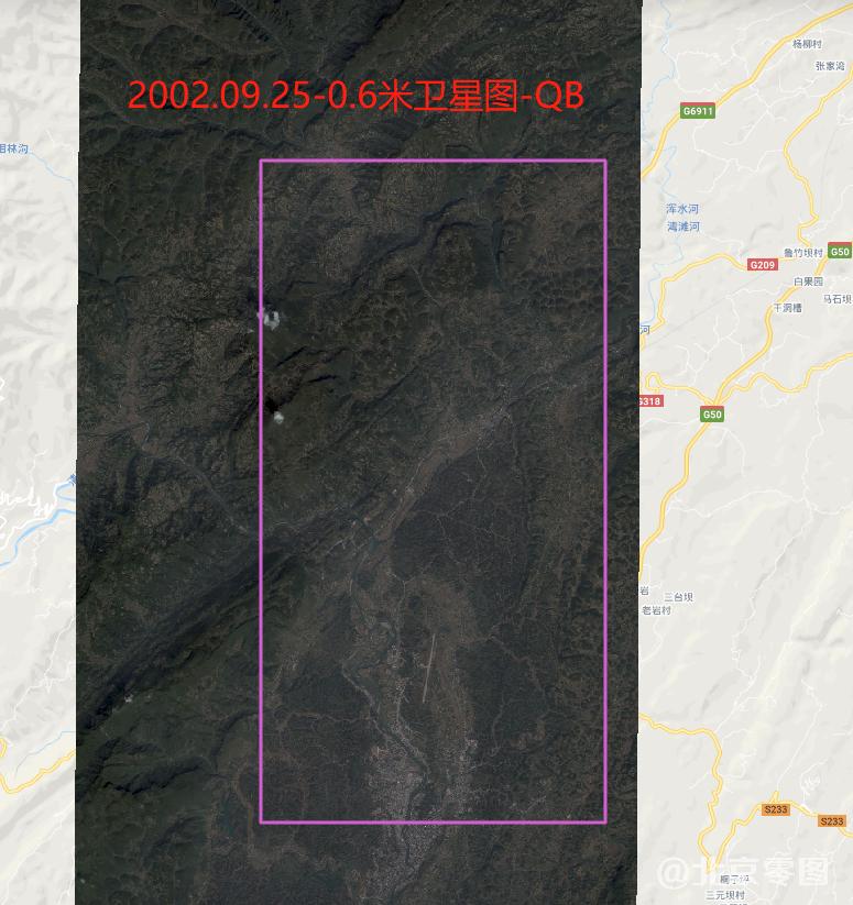 恩施市花绒寄甲样地2002年历史卫星图
