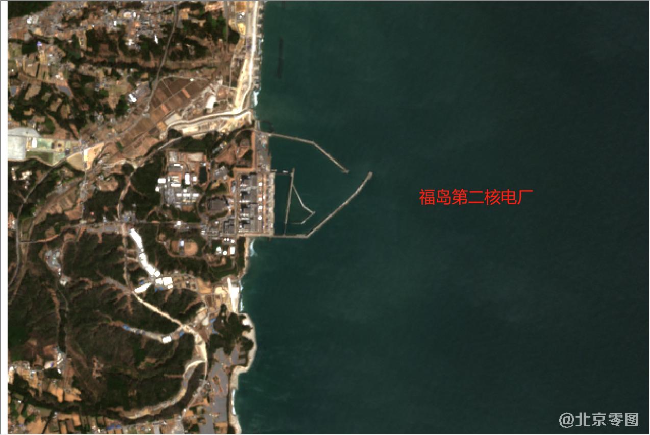 日本福岛沿岸核电厂2021年3月份卫星地图