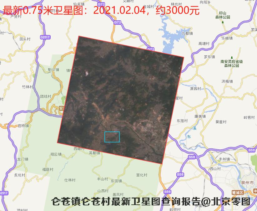 仑苍镇仑苍村最新卫星图查询结果