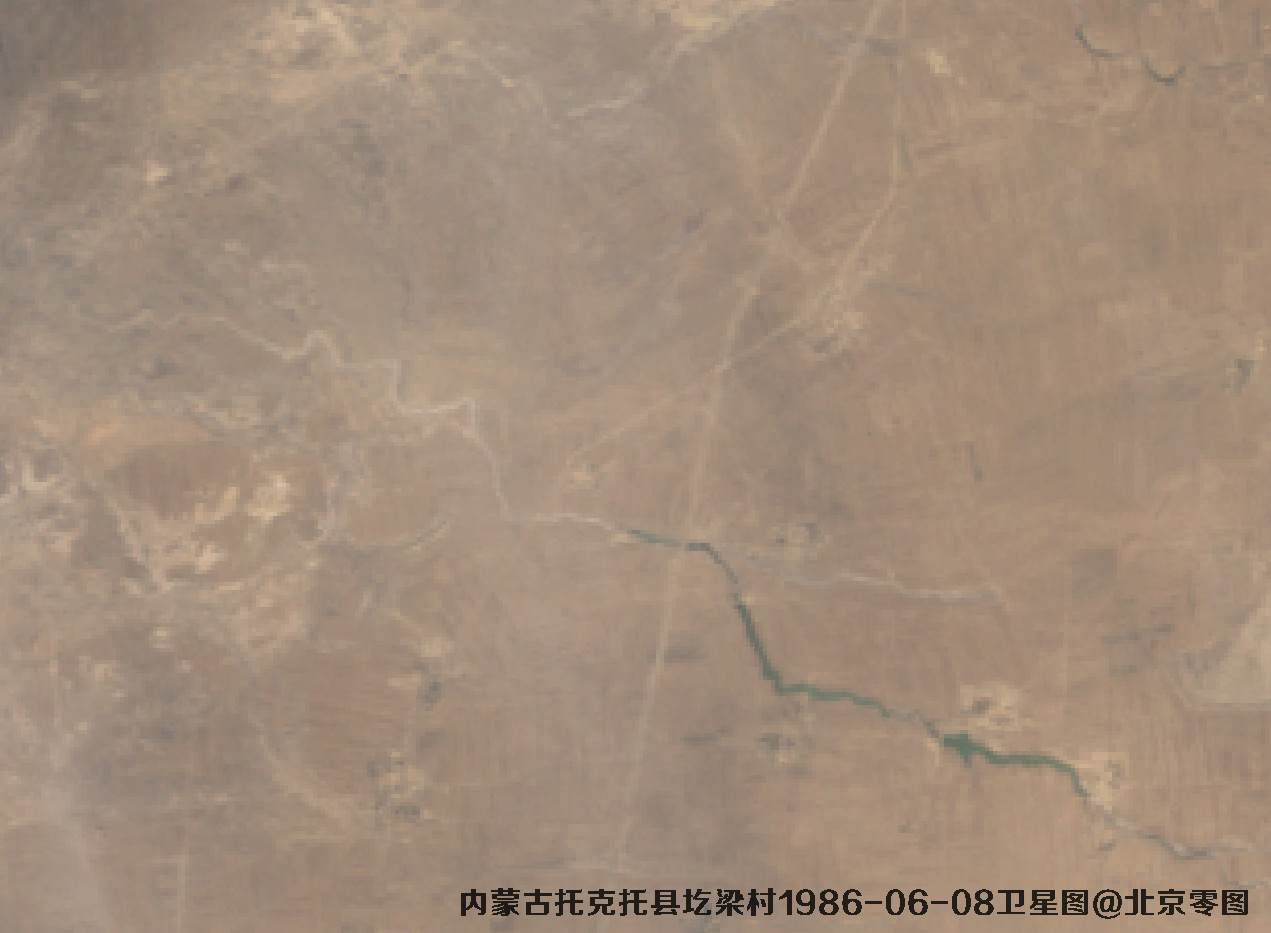内蒙古托克托县圪梁村八十年代卫星图查询结果