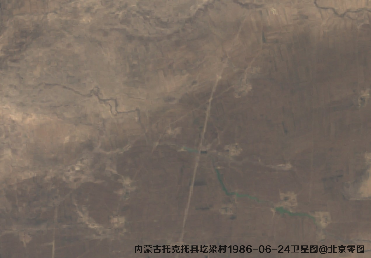 内蒙古托克托县圪梁村八十年代卫星图查询结果