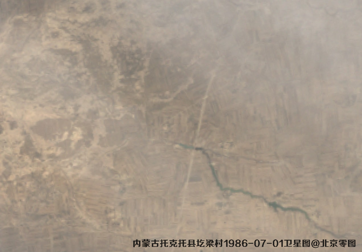 内蒙古托克托县圪梁村八十年代卫星图查询结果