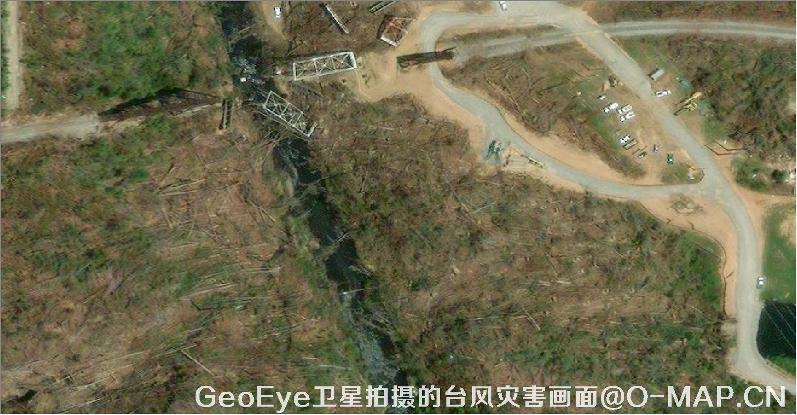 GeoEye卫星拍摄的2011年美国乔普林市龙卷风灾害画面
