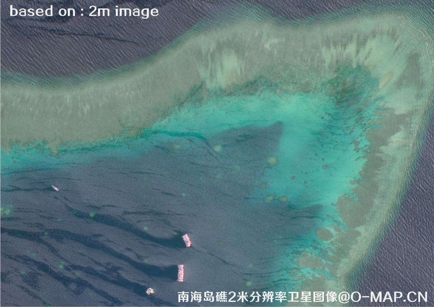 南海岛礁2米分辨率高分一号卫星图像