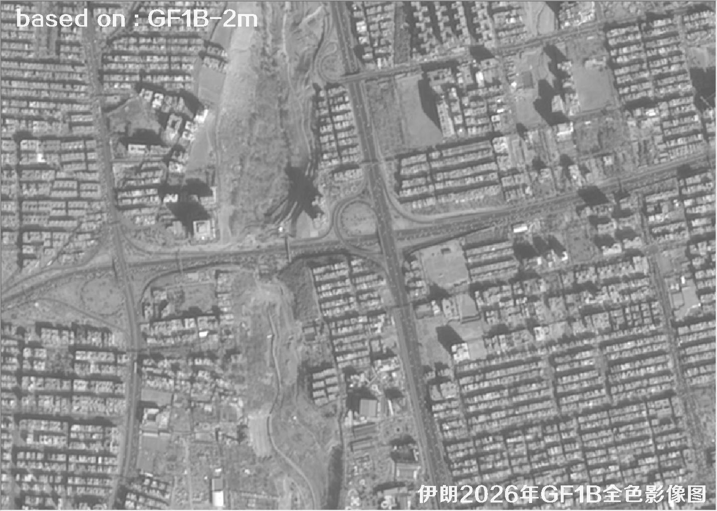 伊朗2026年GF1B卫星2米分辨率全色影像图
