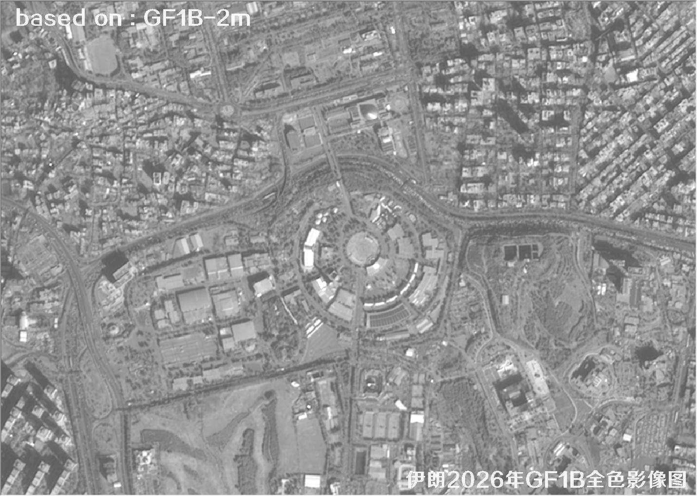 伊朗2026年GF1B卫星2米分辨率全色影像图
