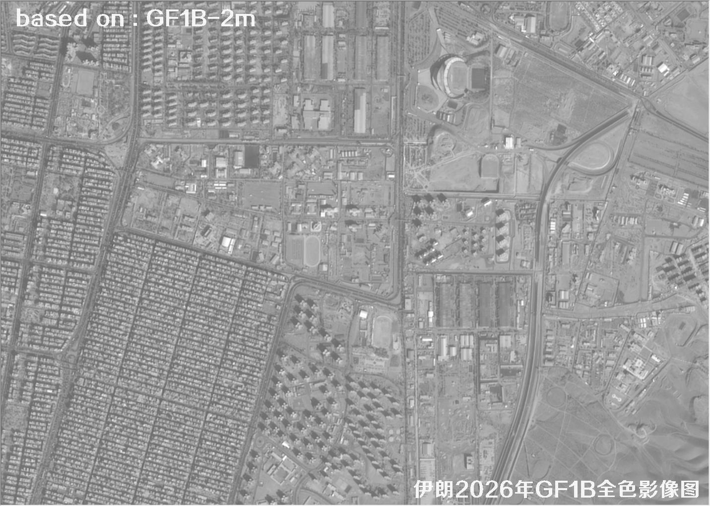 伊朗2026年GF1B卫星2米分辨率全色影像图